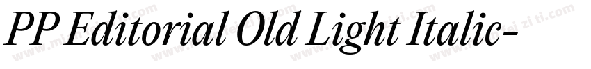 PP Editorial Old Light Italic字体转换
